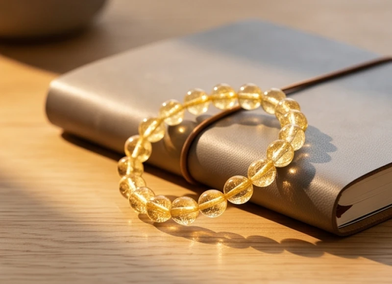 Chuỗi vòng thạch anh vàng Citrine rực rỡ thu hút vượng khí và cơ hội tài chính cho giới doanh nhân