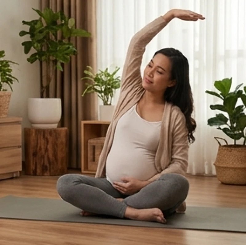 Mơ thấy rắn có bầu: Điềm báo theo tam cá nguyệt & sổ mơ 7 Bà bầu thực hiện các bài tập vươn vai nhẹ nhàng tại nhà giúp tăng cường lưu thông máu và giảm bớt căng thẳng