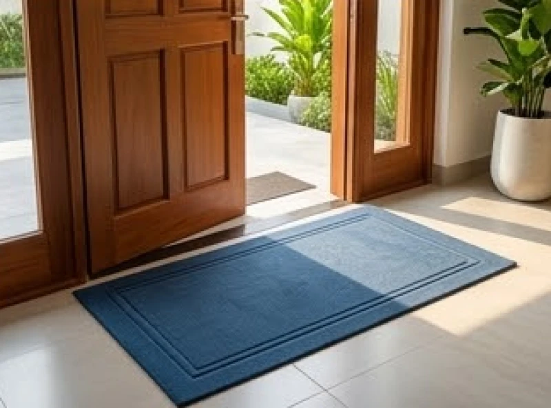Tuổi Tỵ hợp hướng nào: Phân biệt nam nữ và cách hóa giải 10 Tấm thảm trải sàn màu xanh lam nổi bật được đặt gọn gàng ngay sát bậu cửa chính bằng gỗ