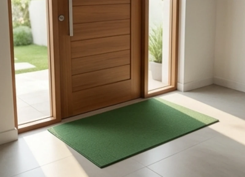 Tuổi Mùi hợp hướng nào: tra cứu cát hung và tránh phạm kỵ 8 Thảm trải sàn màu xanh lá cây đặt vuông vắn ngay lối vào cửa chính ngôi nhà