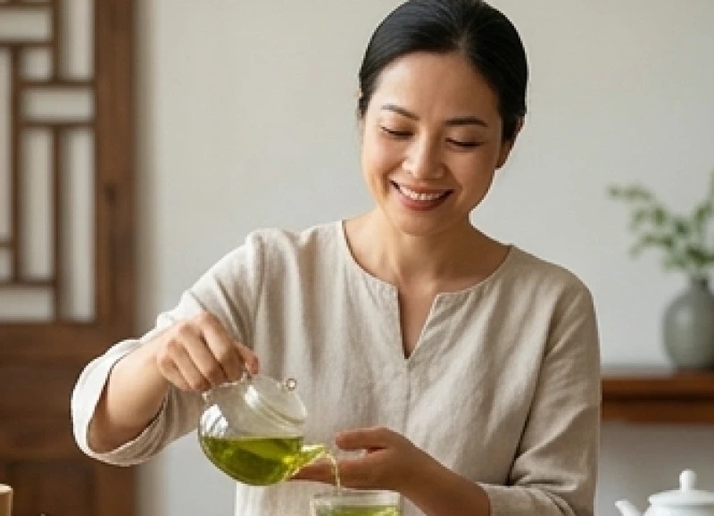 Một người phụ nữ mỉm cười thân thiện với ánh mắt nhu hòa thể hiện tâm niệm từ bi hướng thiện