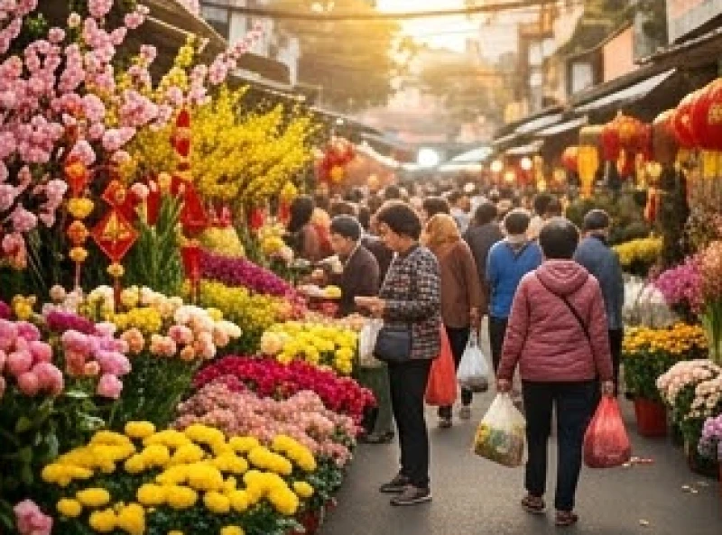 Gia đình đang tất bật mua sắm các vật dụng thiết yếu chuẩn bị cho dịp Tết Nguyên Đán.