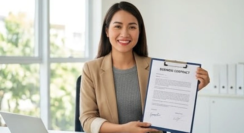 Mơ thấy mẹ có bầu: Điềm báo phong thủy và con số may mắn 5 Nữ nhân viên văn phòng rạng rỡ cầm trên tay bản hợp đồng kinh doanh vừa ký kết thành công