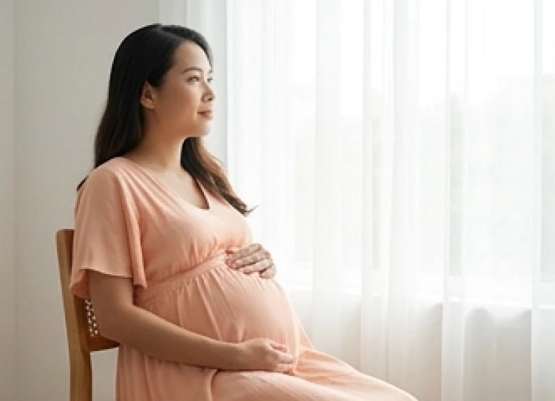 Tuổi Sửu sinh con tháng nào tốt: Đối chiếu ngũ hành từng tháng 1 Người mẹ mang thai mặc váy bầu mềm mại ngồi thư giãn bên cửa sổ đón nắng mai