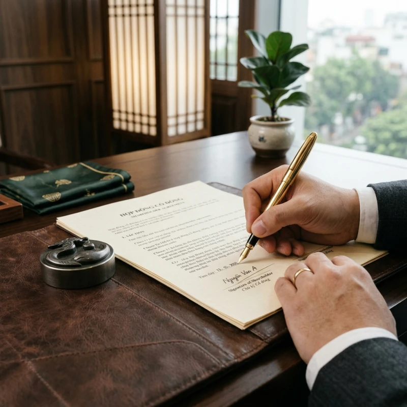 Tuổi Sửu hợp làm ăn với tuổi nào: định hướng đối tác & phân vai 7 Đại diện các cổ đông ký kết biên bản thỏa thuận chia sẻ lợi nhuận và thiết lập quyền phủ quyết hợp pháp