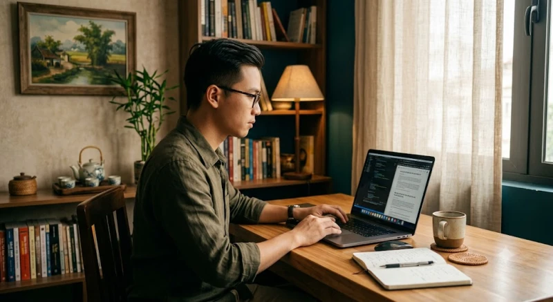 Đường tình duyên tuổi Ngọ: Mức độ hợp khắc và cách hóa giải 12 Chàng trai trẻ tuổi đang tập trung cao độ làm việc trên máy tính xách tay với tinh thần vô cùng hăng hái