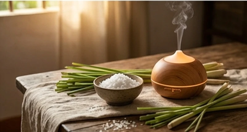 Mèo vào nhà kêu là điềm gì: Luận giải tiếng kêu và cách xử lý 7 Một bát muối hạt thô và tinh dầu sả chanh được dùng để làm sạch không gian nhà ở