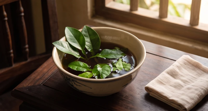 Linh vật phong thủy tuổi Mão: danh sách kiêng kỵ và cách an vị 12 Bát gốm chứa nước đun lá bưởi và chiếc khăn mềm chuẩn bị cho bước lau chùi thanh tẩy tượng