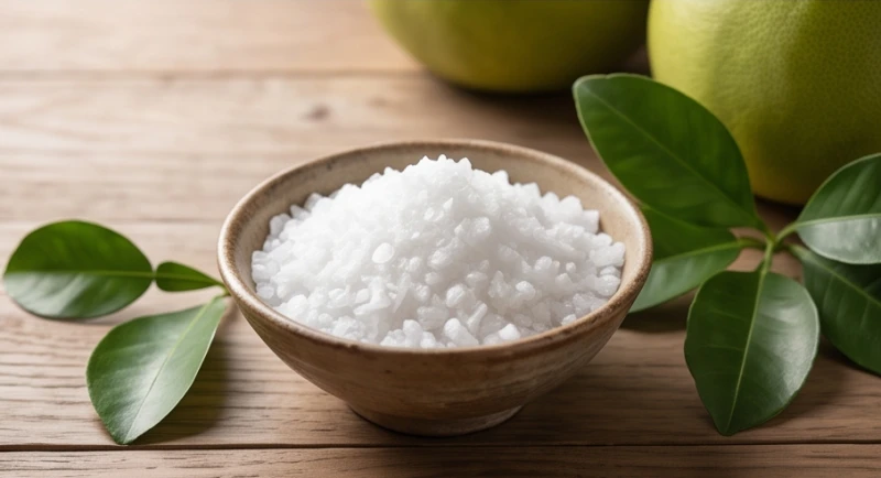 Mơ thấy đi tắm: Phân tích tâm lý, điềm báo và cách hóa giải 8 Bát gốm thô mộc đựng đầy muối hạt trắng tinh khiết đặt cạnh nhánh lá bưởi tươi xanh mát