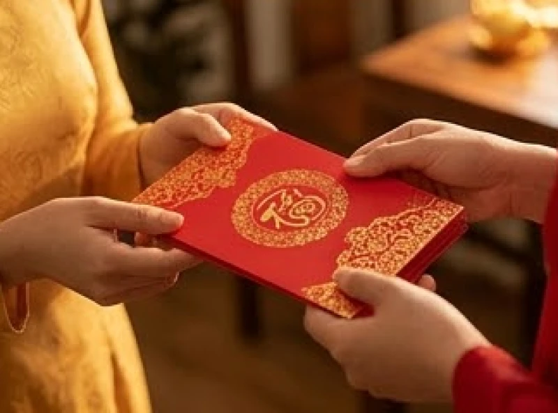 Sử dụng phong bao lì xì đỏ đựng tiền mặt để thanh toán hóa đơn đột xuất trong ngày Tết nhằm giữ lại may mắn.