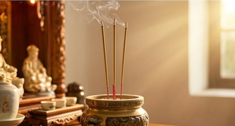 Văn khấn cuối tháng tại cửa hàng: Bài cúng Thần Tài và giờ đẹp 6 Thắp đúng 3 nén nhang thẳng đứng trên bát hương ban Thần Tài để cầu mong thiên thời địa lợi