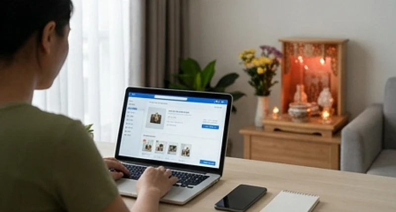Văn khấn bán hàng hàng ngày: Mẫu bài cúng siêu ngắn dễ thuộc 7 Người bán hàng online đang thành tâm thắp nhang tại bàn thờ gia tiên trong căn hộ chung cư để cầu may mắn