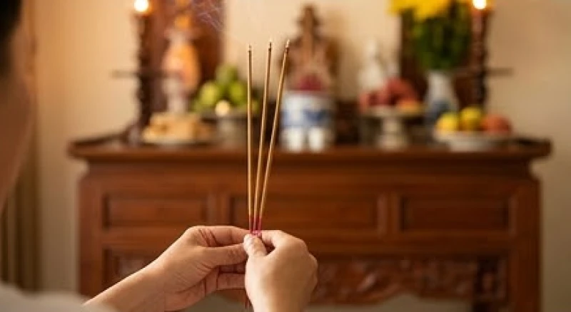 Văn khấn ngày mùng 5 tháng 5: Trình tự bài cúng đúng nghi thức 3 Gia chủ thắp 3 nén hương ngay ngắn trên bát nhang bàn thờ gia tiên để cầu bình an