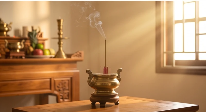 Văn khấn gia tiên mùng 1: Bài cúng chuẩn, giờ tốt & kiêng kỵ 7 Không gian phòng thờ thanh tịnh ngập tràn ánh nắng ban mai rọi qua khung cửa sổ vào giờ Mão