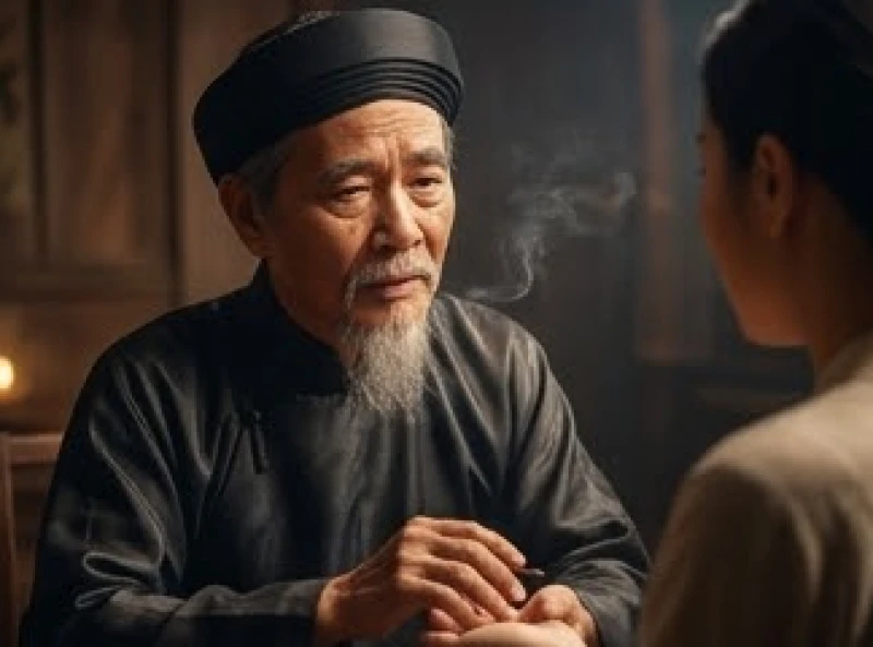 Biểu cảm đăm chiêu và cái lắc đầu đầy ẩn ý của vị thầy tướng khi không thể đưa ra lời dự đoán