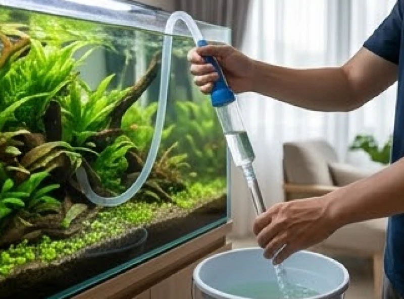 Bể cá phong thủy tuổi Hợi: cách tính hướng và định vị tụ tài 9 Quá trình hút một phần nước cũ để làm sạch bể cá cảnh trong nhà
