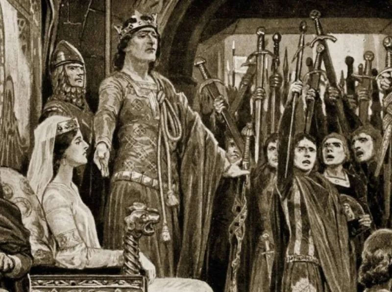 The Assembly at Windsor, 1126, illustration from 'Hutchinson's Story of the British Nation', c.1923 (litho)