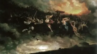 "The ride to Asgard" by Peter Nicolai Arbo. 1872