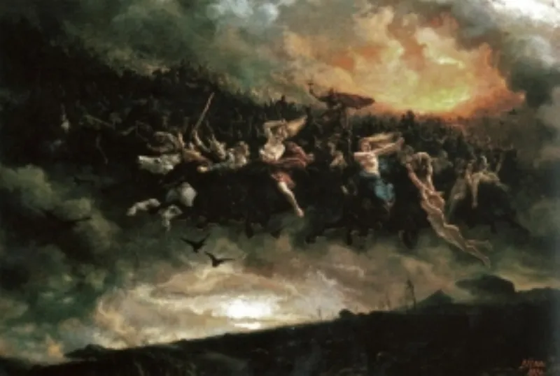  "The ride to Asgard" by Peter Nicolai Arbo. 1872