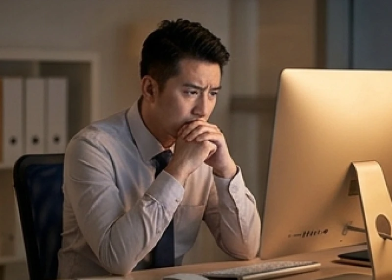 Tuổi Tý năm 2027 có phạm Thái Tuế không? Chi tiết từng nạp âm 4 Cảnh một người đang ngồi làm việc với gương mặt căng thẳng do những cản trở ngầm tại văn phòng