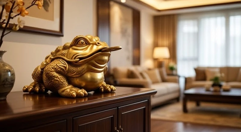 Canh Thìn 1940 hợp hướng nào: Sơ đồ Nam Nữ và cách hóa giải 14 Tượng cóc ba chân ngậm tiền vàng được đặt hướng mặt vào bên trong phòng