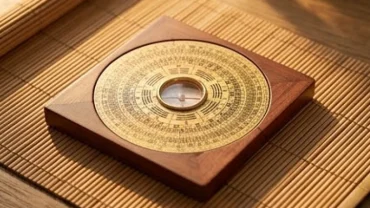 La bàn phong thủy chạm khắc chi tiết minh họa rõ nét thiên can địa chi là gì trong văn hóa phương Đông