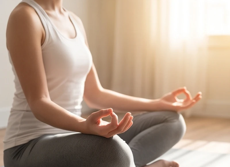 Bàn tay ít đường chỉ tay: Đánh giá tốt xấu và luận giải số mệnh 8 Người có bàn tay ít đường chỉ đang ngồi thiền định để giảm bớt sự cứng nhắc trong suy nghĩ
