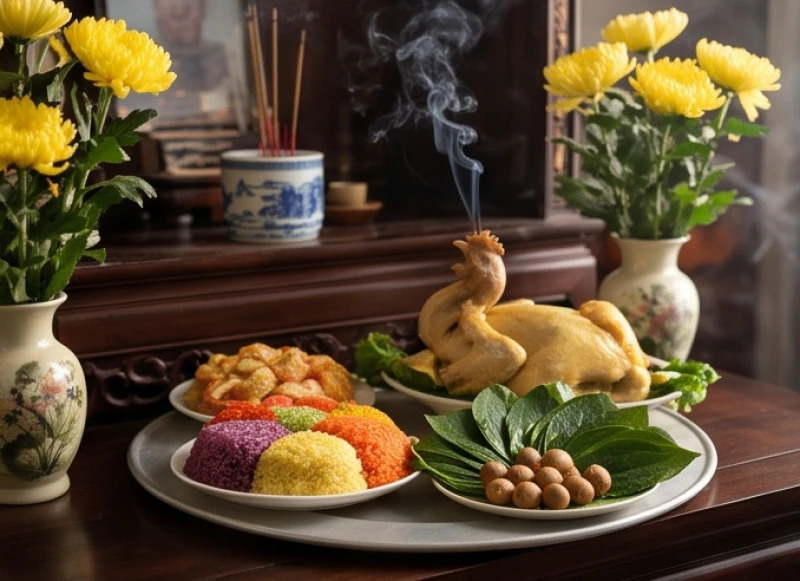 Văn khấn Nôm và văn khấn Hán Việt khác nhau thế nào: Quy tắc chọn 5 Mâm cúng gia tiên bày biện gọn gàng với hương hoa quả thực trong ngày giỗ