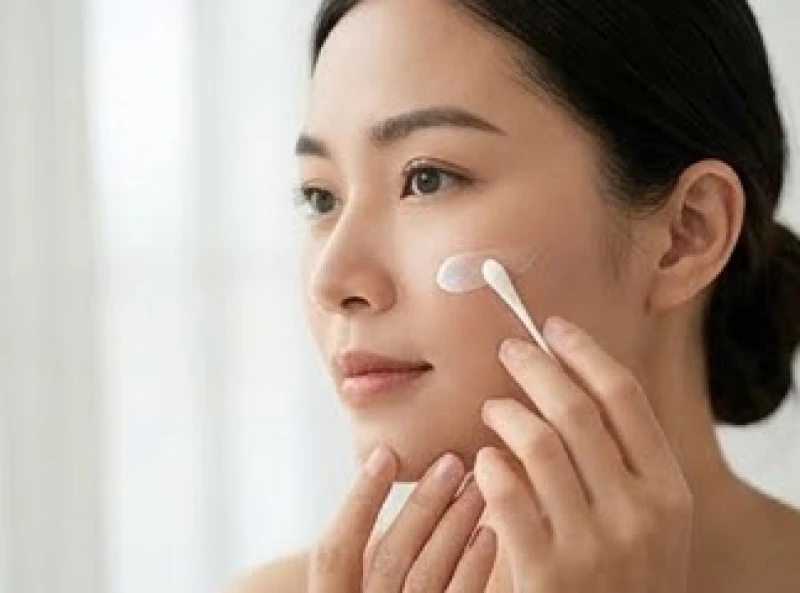 Nốt ruồi ở má gần mũi: Tướng số nam nữ & bảng giá tẩy y khoa 9 Dùng tăm bông cẩn thận thoa một lớp kem dưỡng phục hồi mỏng lên vùng da má vừa mới bắn tia laser
