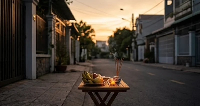 Mâm cúng cô hồn được thắp nhang vào buổi chiều tà lúc mặt trời vừa lặn để cân bằng nguyên lý âm dương