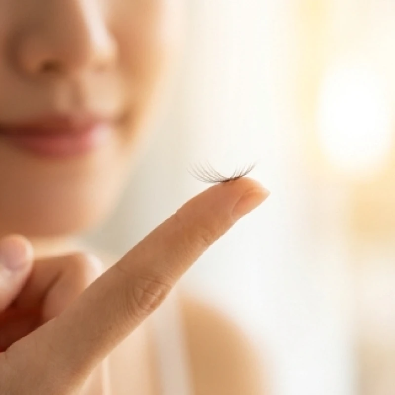 Đặt nhẹ sợi lông mi rụng lên đầu ngón tay trước khi nhắm mắt cầu nguyện