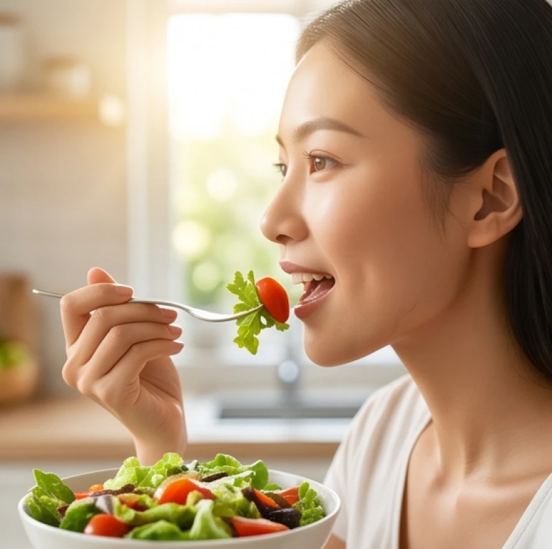 Cấu trúc cơ nhai và khớp thái dương hàm bị tác động mạnh do thói quen ăn uống tập trung vào một bên