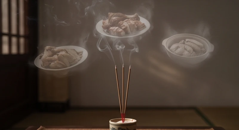 Mơ thấy ăn mặn: Giải mã tâm linh, tập khí & con số may mắn 3 Không gian thanh tịnh với bóng mờ ảo của các món ăn mặn trôi lơ lửng
