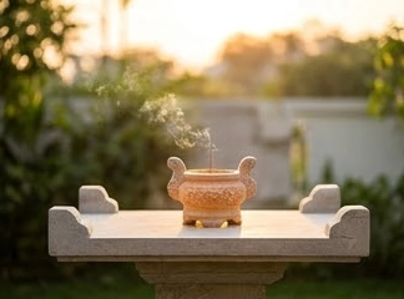 Không gian cúng Mẫu Thiên ngoài trời vào giờ hoàng đạo êm dịu không bị ảnh hưởng bởi giông bão hay thời tiết xấu