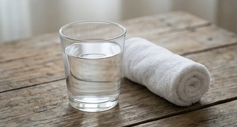 Mơ thấy chấy trên đầu: Giải mã điềm báo và sổ mơ tài lộc 7 Một ly nước ấm tinh khiết đặt cạnh chiếc khăn mặt cuộn tròn trên bàn gỗ
