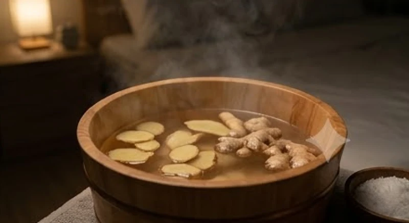 Ngâm chân bằng nước ấm pha thảo mộc giúp thư giãn hệ thần kinh trước khi đi ngủ