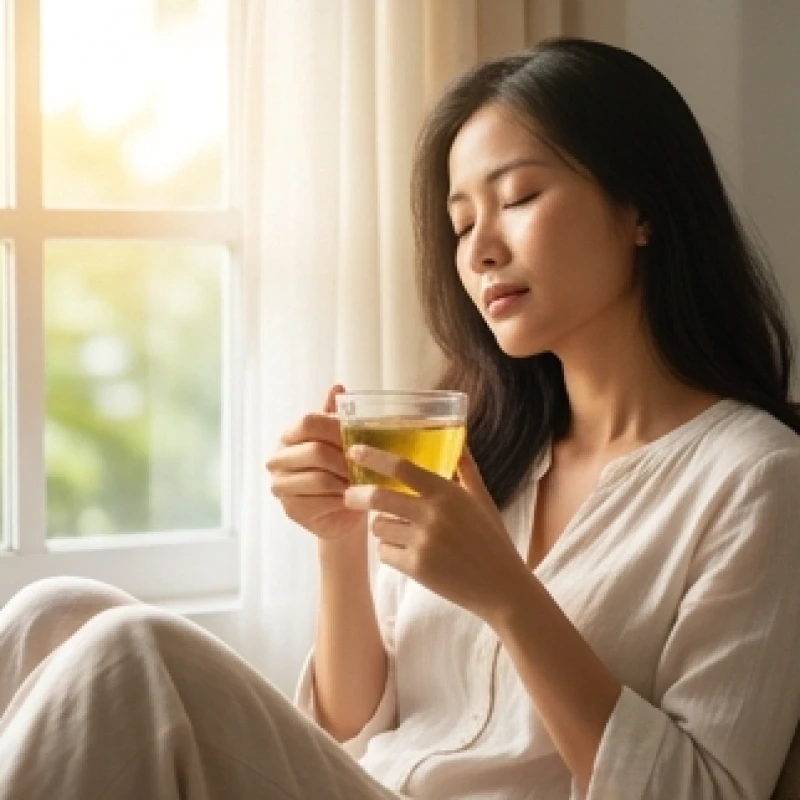 Người phụ nữ thư giãn nghỉ ngơi giải tỏa tâm lý căng thẳng qua giấc mơ thấy em bé ỉa
