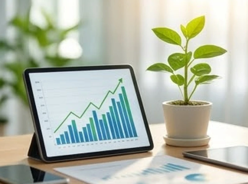 Tử vi tuổi Tỵ năm 2026: Chi tiết 12 tháng & cách giải hạn 8 Biểu đồ tăng trưởng tài chính đặt cạnh một chậu cây kim tiền nhỏ đang đâm chồi xanh mướt đầy sức sống
