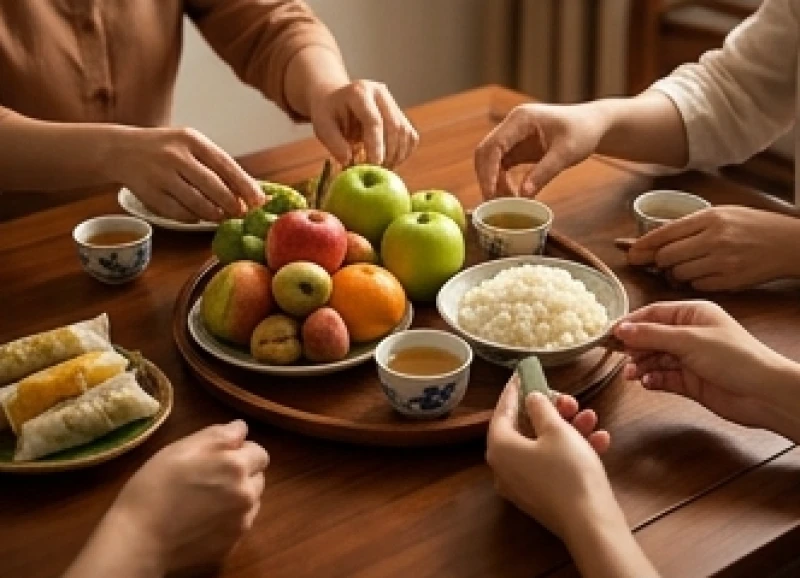 Văn khấn Thổ Công ngày rằm: Bài cúng chuẩn và quy trình hạ lễ 10 Gia đình quây quần chia sẻ những món lộc lá ngọt ngào sau khi buổi lễ cúng rằm hàng tháng kết thúc