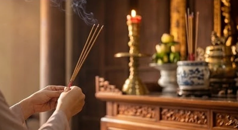 Văn khấn Quan Lớn Đệ Tam tại Đền Lảnh Giang: bài chuẩn, dễ nhớ 4 Người hành hương thắp hương theo thứ tự các ban thờ tại đền Lảnh Giang