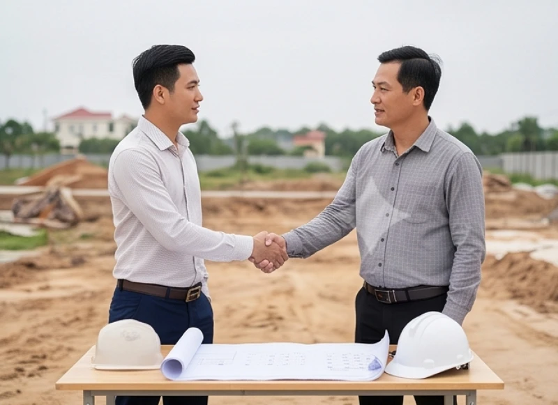 Tử vi tuổi Đinh Mão 1987 năm 2027: Chi tiết 12 tháng và mâm cúng 11 Gia chủ và người được mượn tuổi đang thực hiện nghi thức cúng vái tại khu đất trống