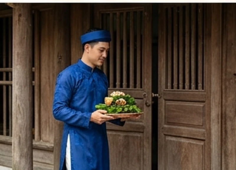 Tuổi Sửu nên cưới vào năm nào: Ma trận chọn năm & tháng tốt 11 Chú rể kính cẩn bưng khay trầu cau nhỏ tiến vào nhà gái để thực hiện nghi thức xin dâu lần thứ nhất theo tục lệ hóa giải