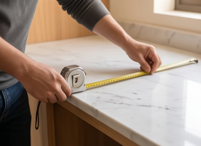 Hướng bếp hợp tuổi Sửu: Số đo Lỗ Ban và vật phẩm hóa giải 8 Sử dụng thước Lỗ Ban để đo đạc và xác định chiều cao chuẩn cho mặt bàn bếp đá