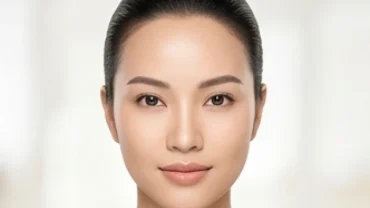 Khuôn mặt người phụ nữ có tỷ lệ thượng đình trên khuôn mặt cân đối hài hòa theo chuẩn nhân tướng học