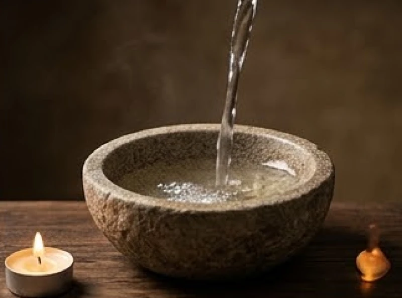 Tử vi tuổi Mùi năm 2027: Bảng tra sao hạn và phong thủy hóa giải 2 Biểu tượng dòng nước rớt xuống phiến đá và ngọn nến cháy sáng minh họa sự xung khắc Thủy Hỏa
