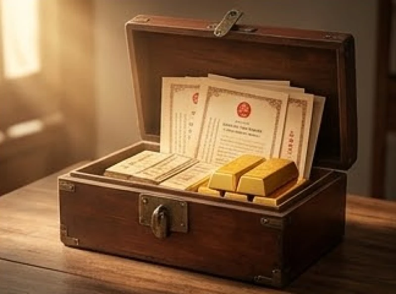 Sổ tiết kiệm và sổ đỏ nhà đất được bảo quản cẩn thận tượng trưng cho khối tài sản hậu vận dồi dào