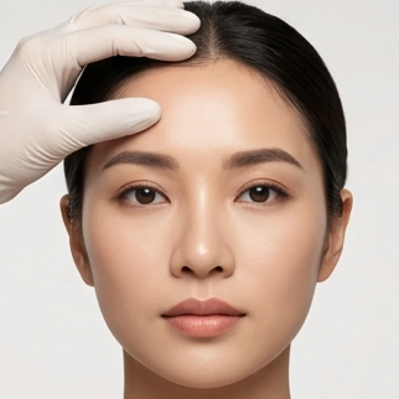 Bác sĩ thẩm mỹ tư vấn phác đồ làm đầy vùng trán trũng bằng phương pháp tiêm filler