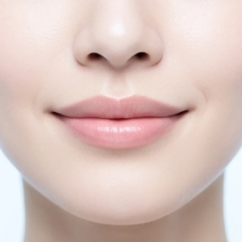 Đôi môi rạng rỡ với khóe miệng hướng lên tự nhiên sau khi thực hiện tiêm chất làm đầy