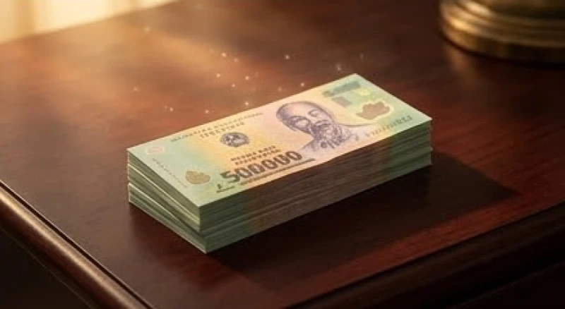 Tờ tiền mệnh giá lớn đặt trên bàn làm việc mang thông điệp tài lộc mạnh mẽ khi người kinh doanh mơ thấy số 13