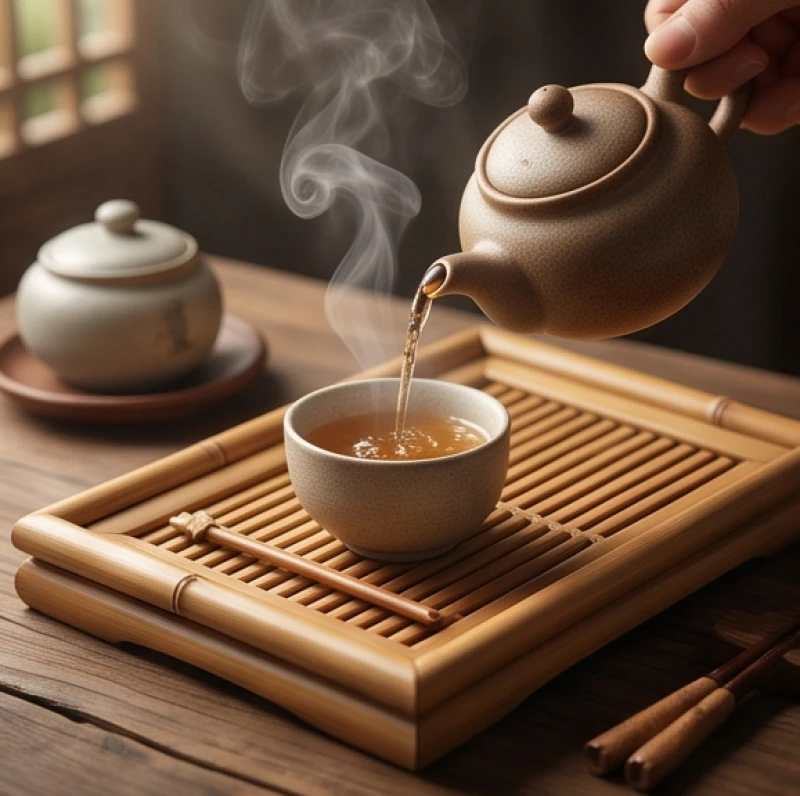 Không gian trà đạo tĩnh tâm giúp người tuổi Dần duy trì sự bình thản